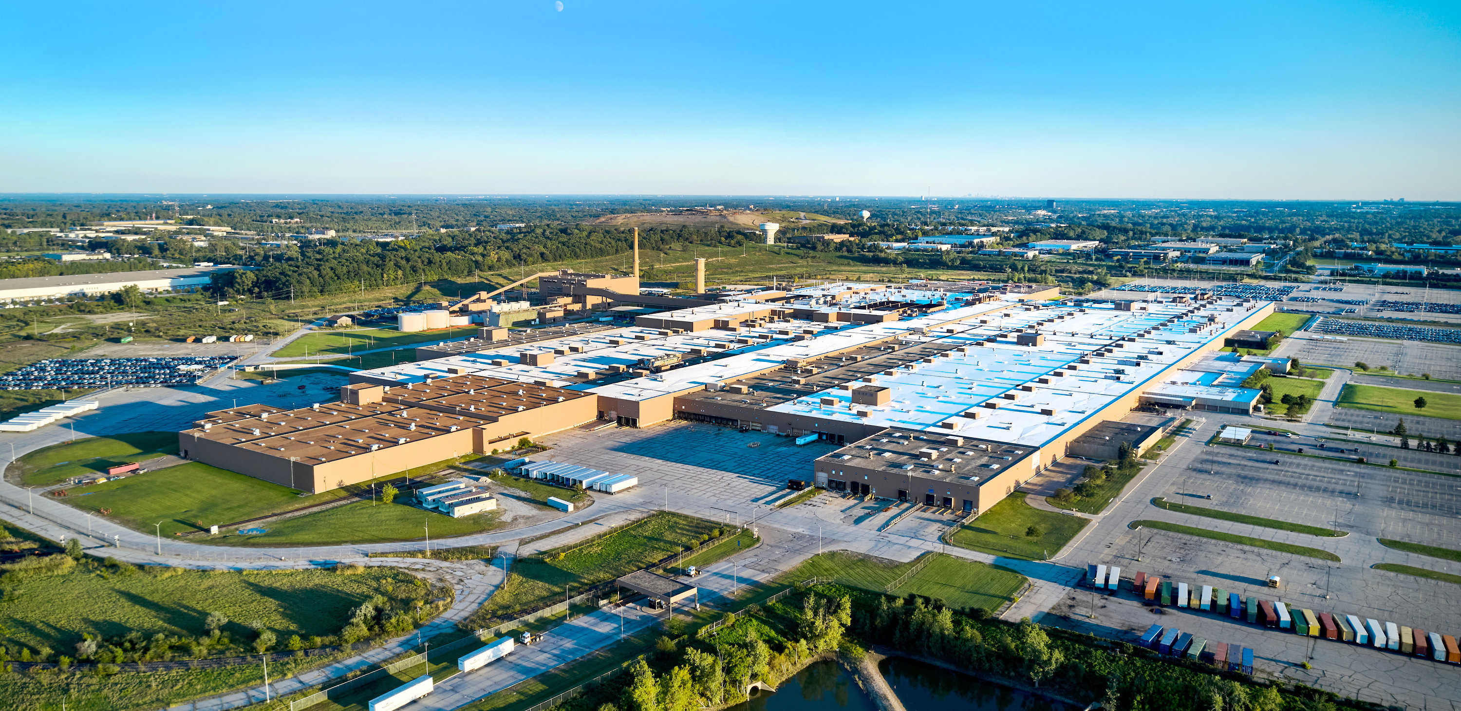 Aerial view of GM Orion Assembly plant, Orion MI