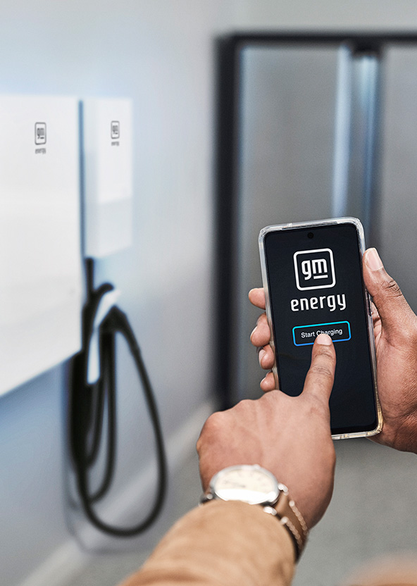 Man Using myGMbrand App On Smartphone