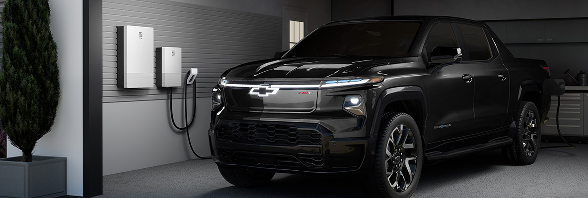 Home Charging Port Installed In Home Garage Charging Silverado EV
