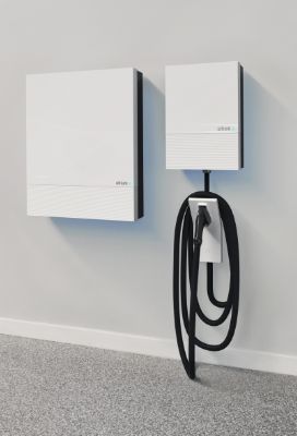 Home EV Charger Installed On Garage Wall