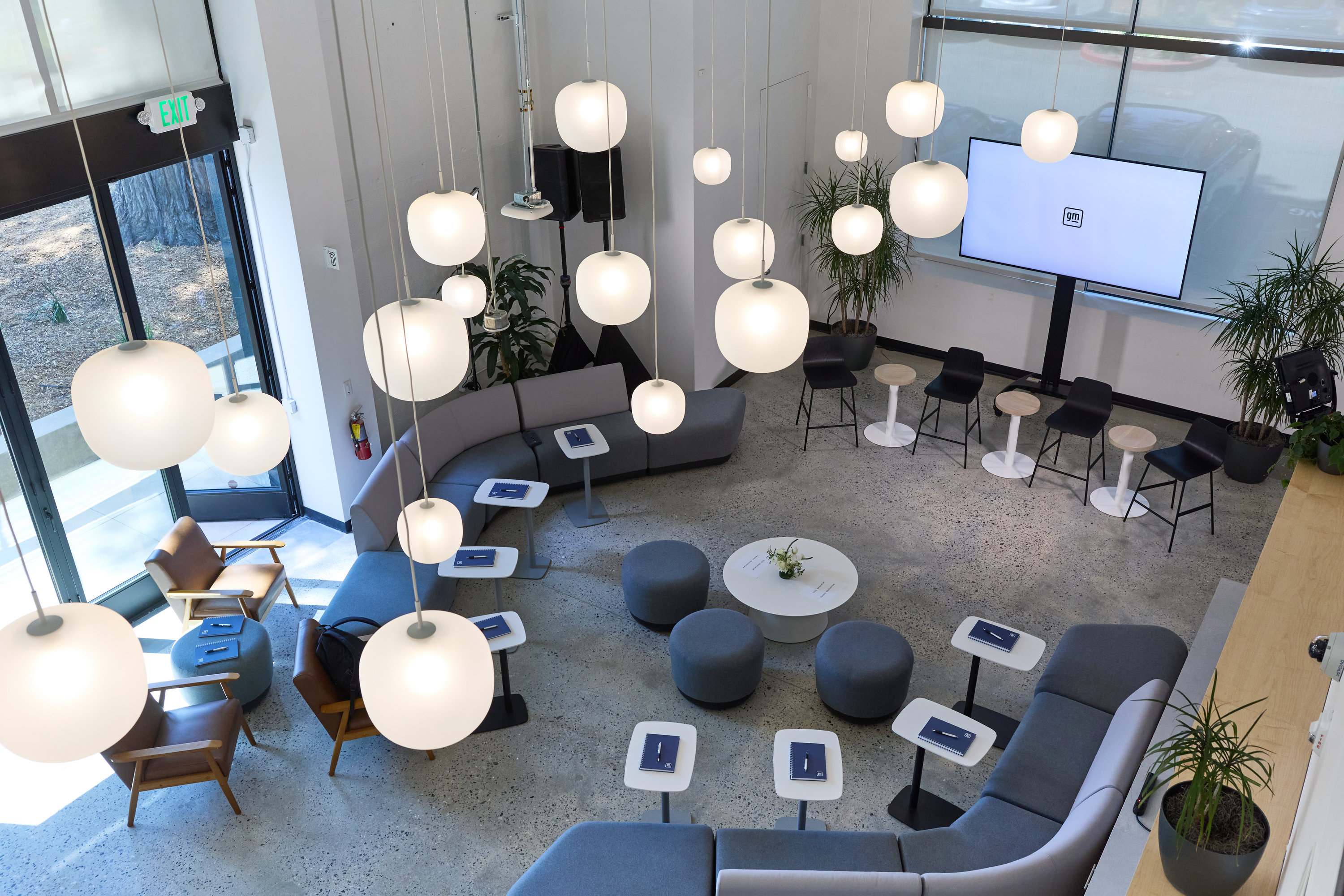 A collaborative workspace at General Motors’ Mountain View Tech Center.