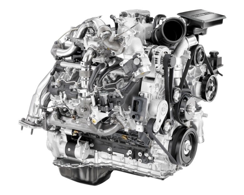 Fully assembled Duramax 6600 Diesel engine