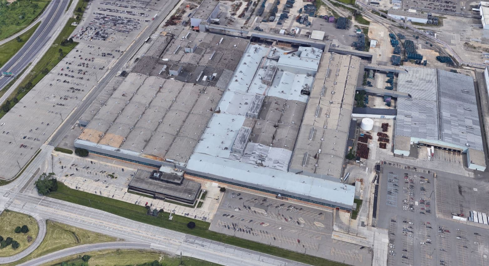 Aerial view of Flint Metal Center
