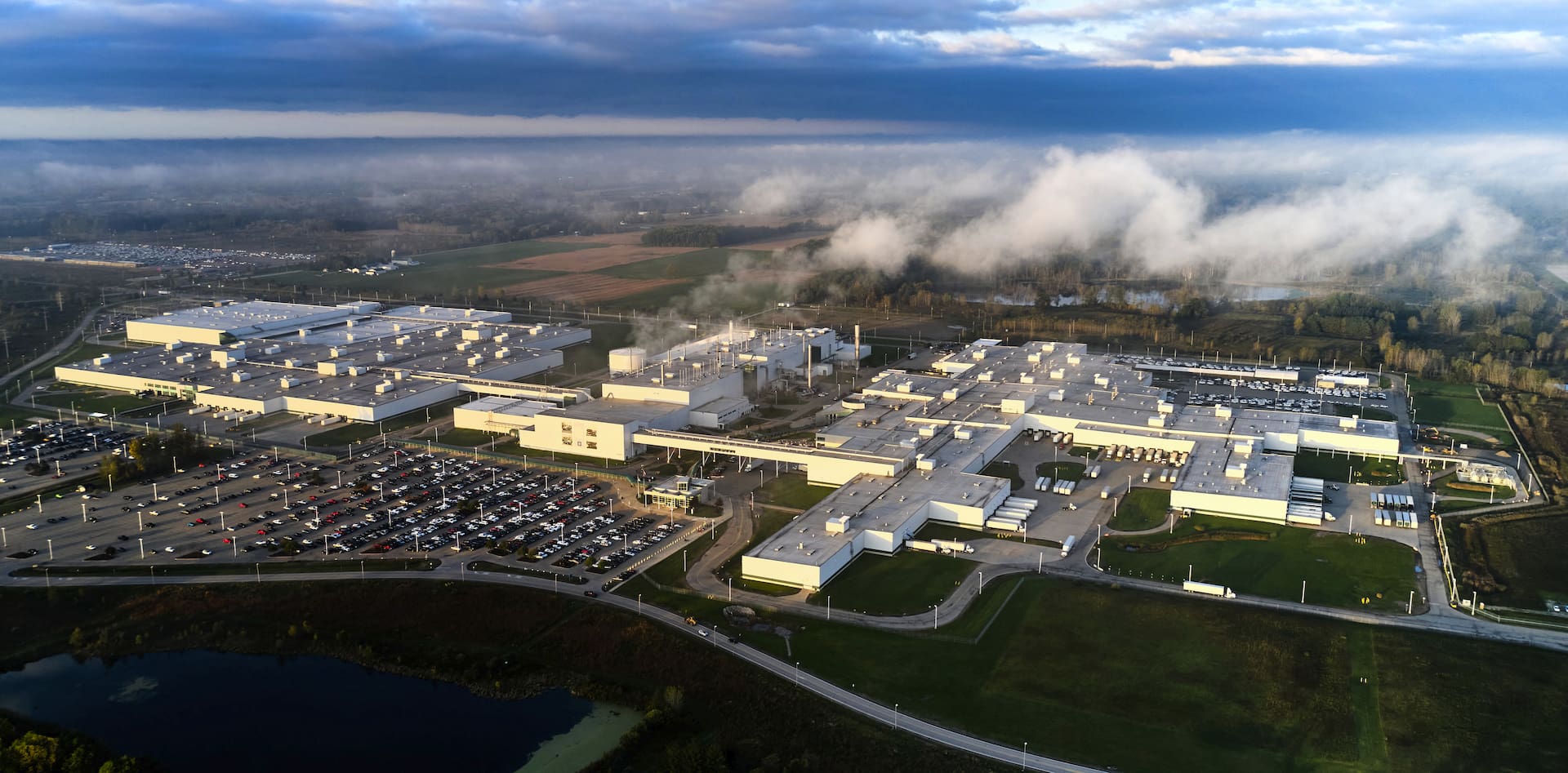 Aerial view of GM Lansing Delta Township