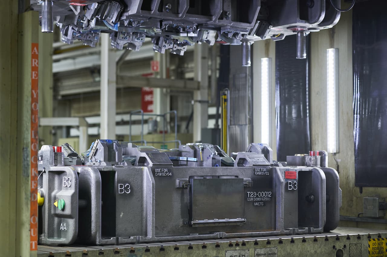 Sheet metal press for automotive parts at NAETC
