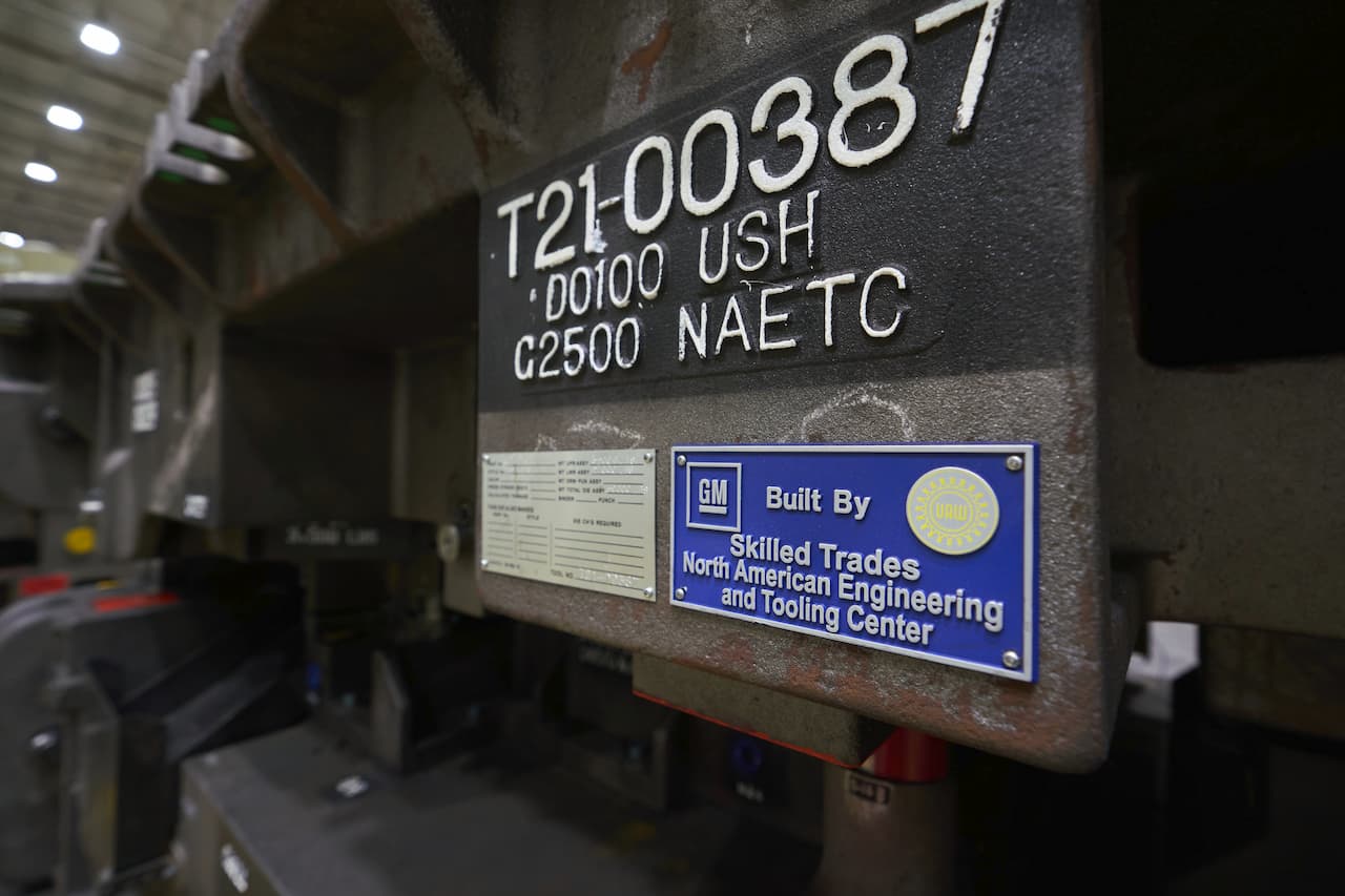 sheet metal press identifying marks at NAETC