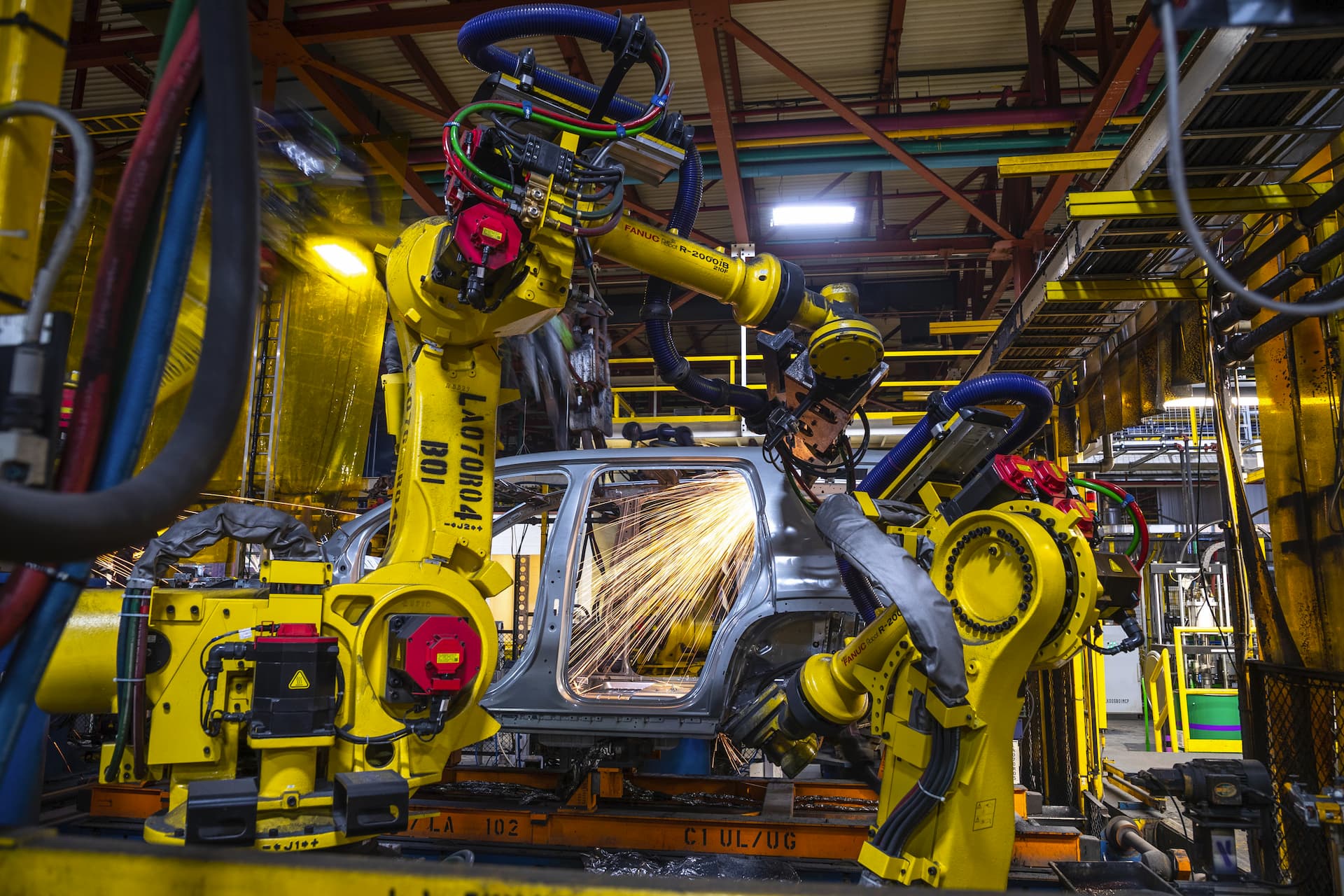 Pre-production model of 2023 Cadillac LYRIQ  undergoes testing inside indoor testing facility