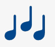 Graphic of Calming Blue Music Notes