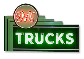 GMC Trucks neon sign